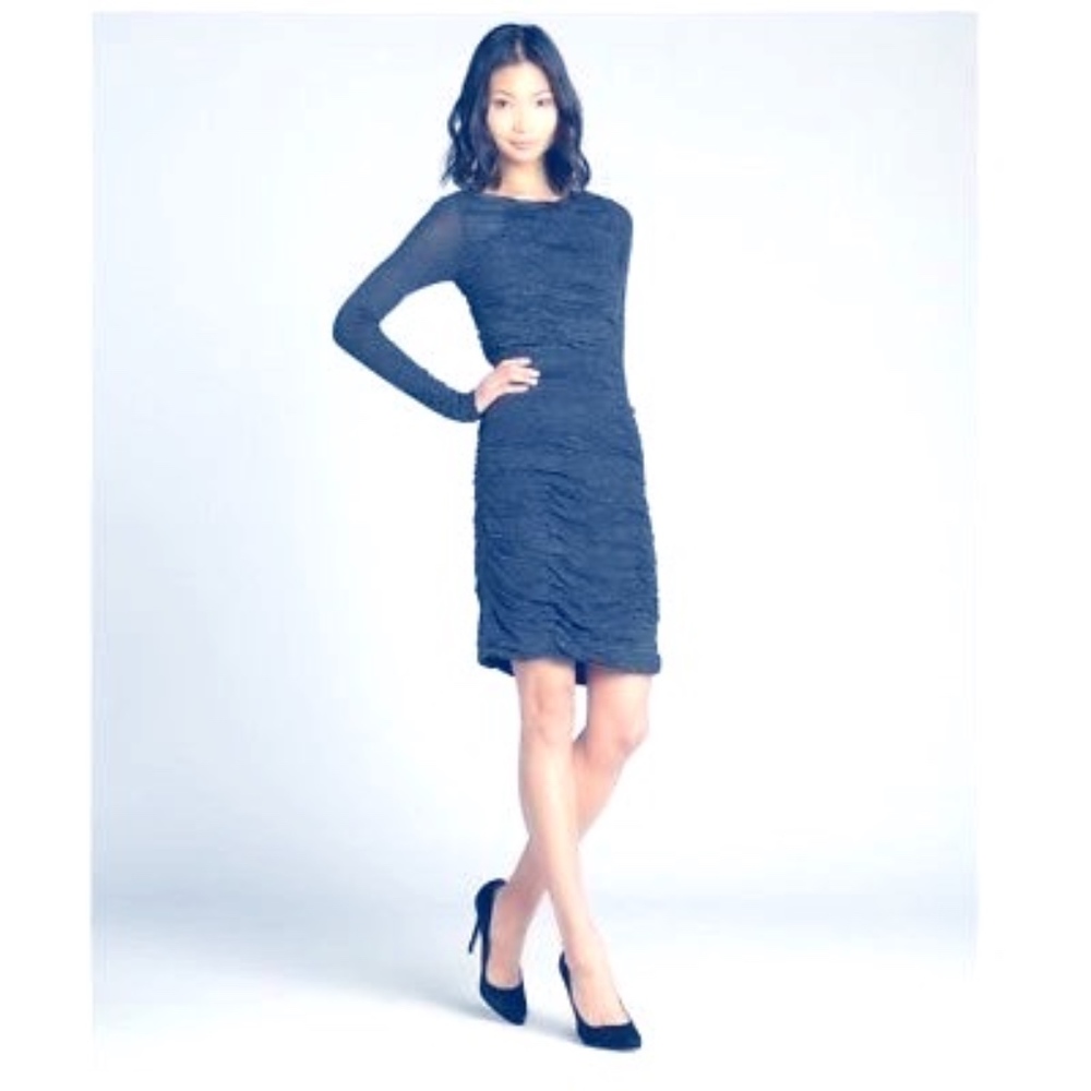 Alice + Olivia Black Fitted Open Back Dress - Picture 2 of 2